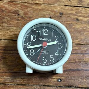 Vintage Spartus Quartz Alarm Clock Glow In Dark Hands